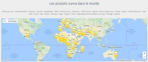 Implantation de la startup Sunna Design dans le monde